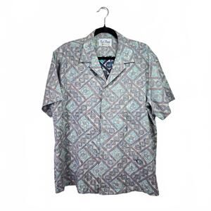 Vintage‎ 80's Kai Nani Reverse Print Hawaiian Aloha Shirt Made in Hawaii  Large